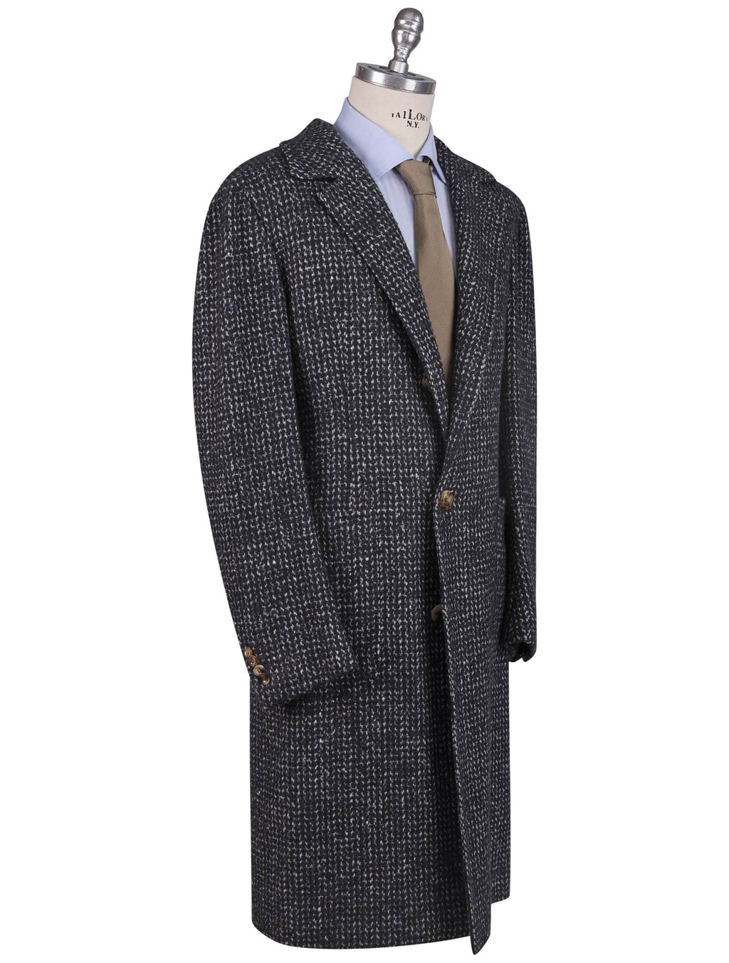 Kiton Multicolor Virgin Wool Cashmere Silk Overcoat Style 1 - view 2