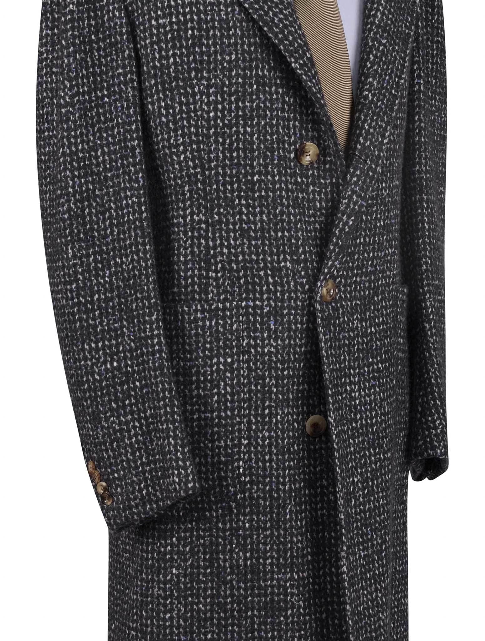 Kiton Multicolor Virgin Wool Cashmere Silk Overcoat Style 1 - view 4