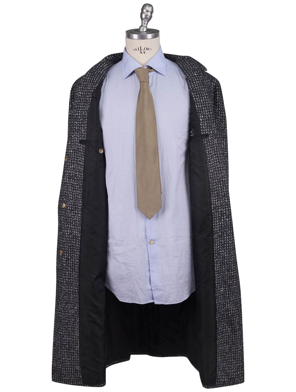 Kiton Multicolor Virgin Wool Cashmere Silk Overcoat Style 1 - view 3