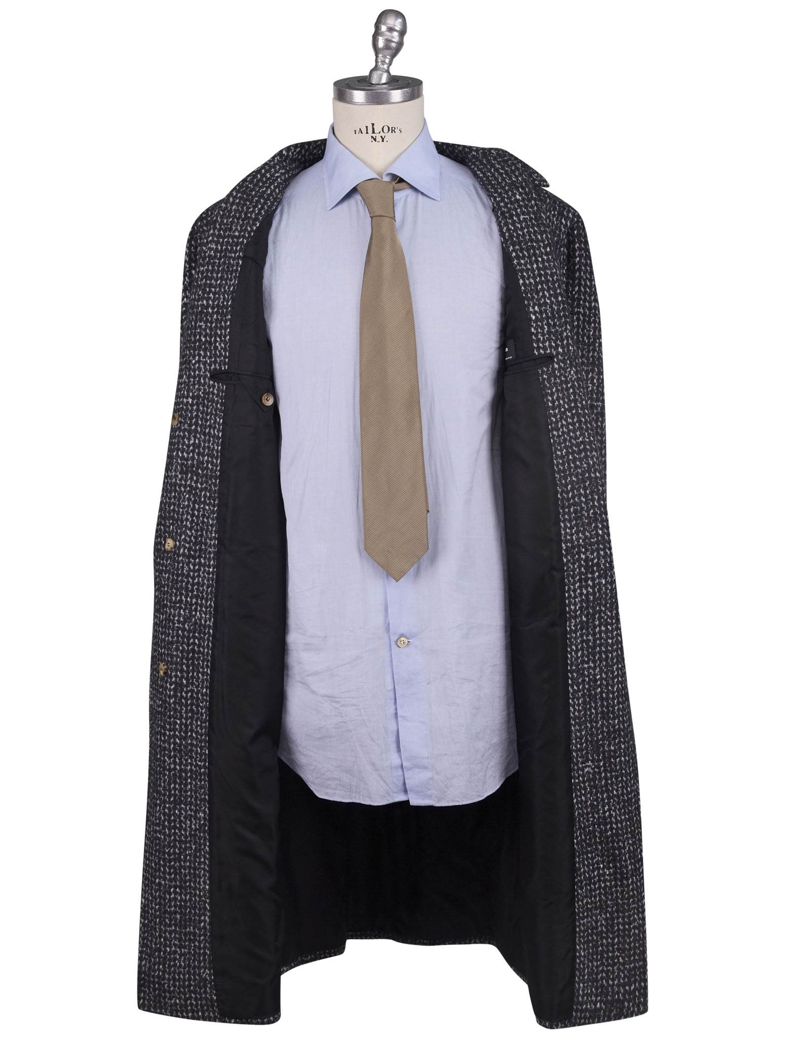 Kiton Multicolor Virgin Wool Cashmere Silk Overcoat Style 1 - view 3