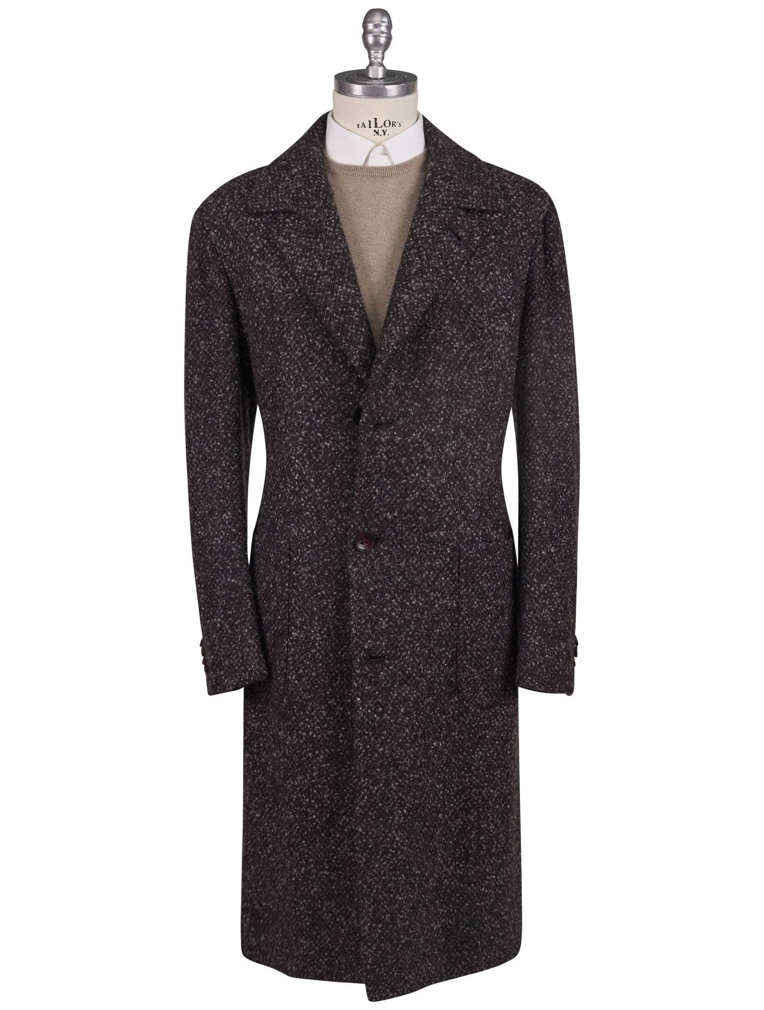 Kiton Multicolor Virgin Wool Cashmere Silk Overcoat Style 2 - view 5