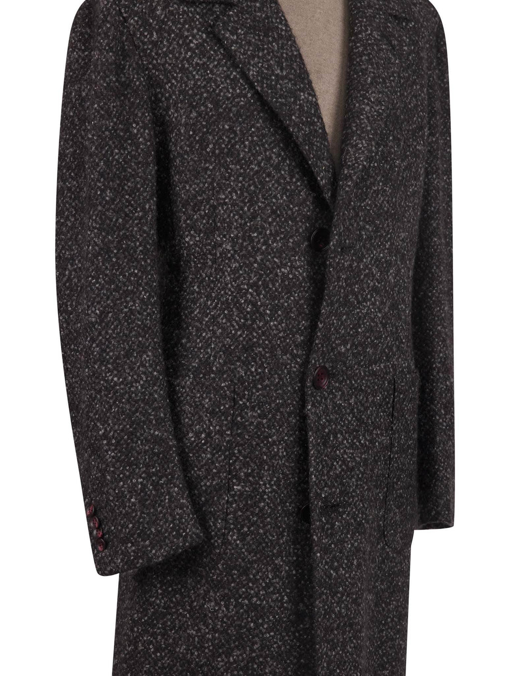 Kiton Multicolor Virgin Wool Cashmere Silk Overcoat Style 2 - view 3