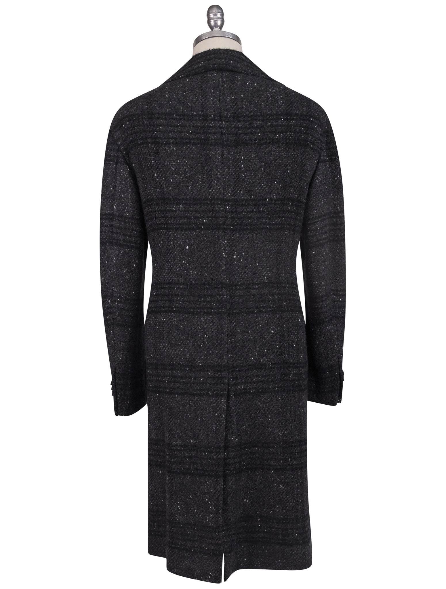 Kiton Gray Virgin Wool Cashmere Silk Overcoat Style 2 - view 5