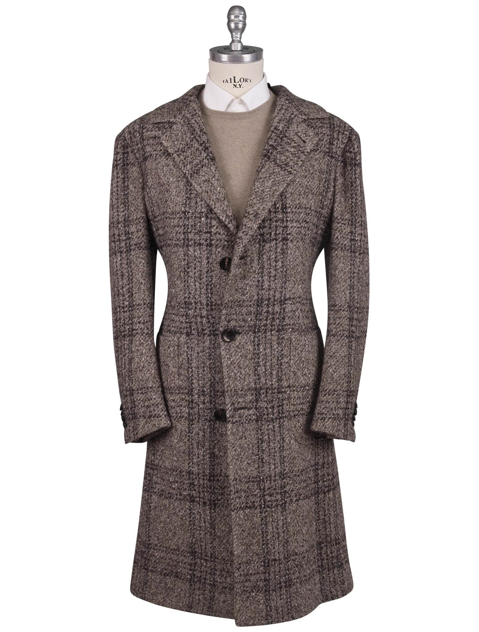 Kiton Multicolor Virgin Wool Cashmere Silk Overcoat Style 3 - view 4