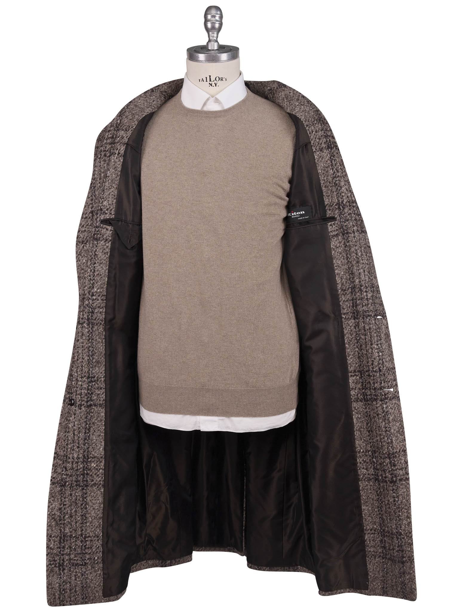 Kiton Multicolor Virgin Wool Cashmere Silk Overcoat Style 3 - view 6