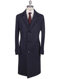 Kiton Blue Cashmere Overcoat