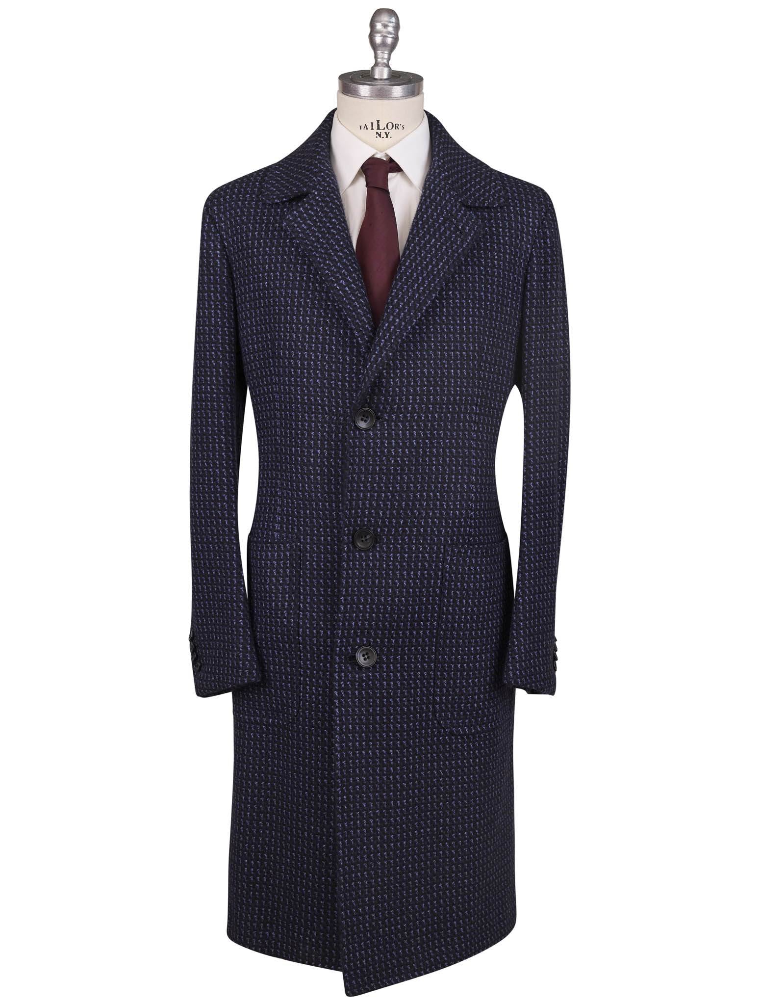 Kiton Blue Cashmere Overcoat