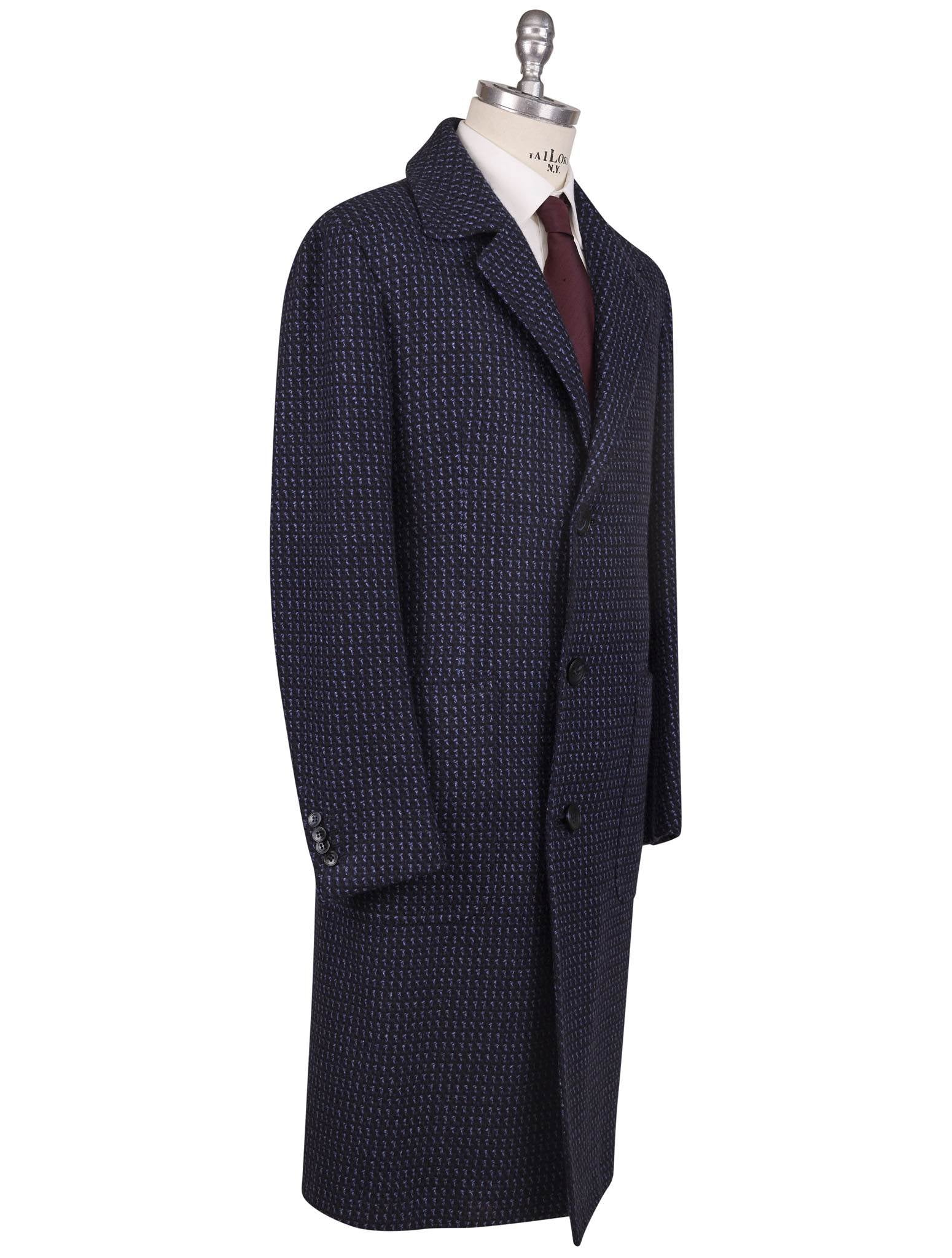 Kiton Blue Cashmere Overcoat - view 2