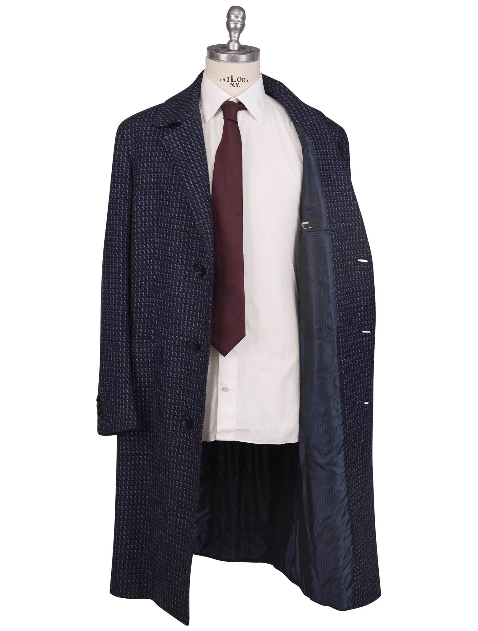 Kiton Blue Cashmere Overcoat - view 6
