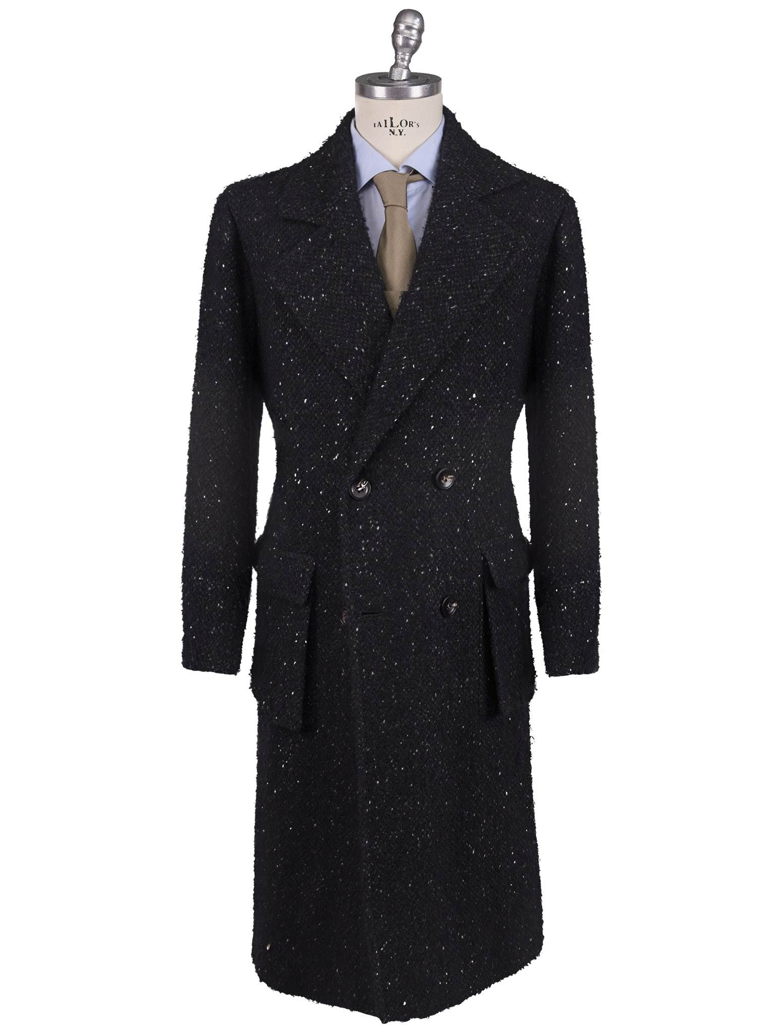 Kiton Dark Gray Virgin Wool Cashmere Silk Double Breasted Overcoat - view 4