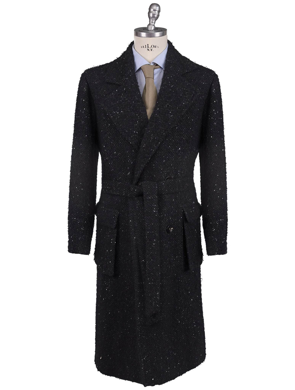 Kiton Dark Gray Virgin Wool Cashmere Silk Double Breasted Overcoat - view 2