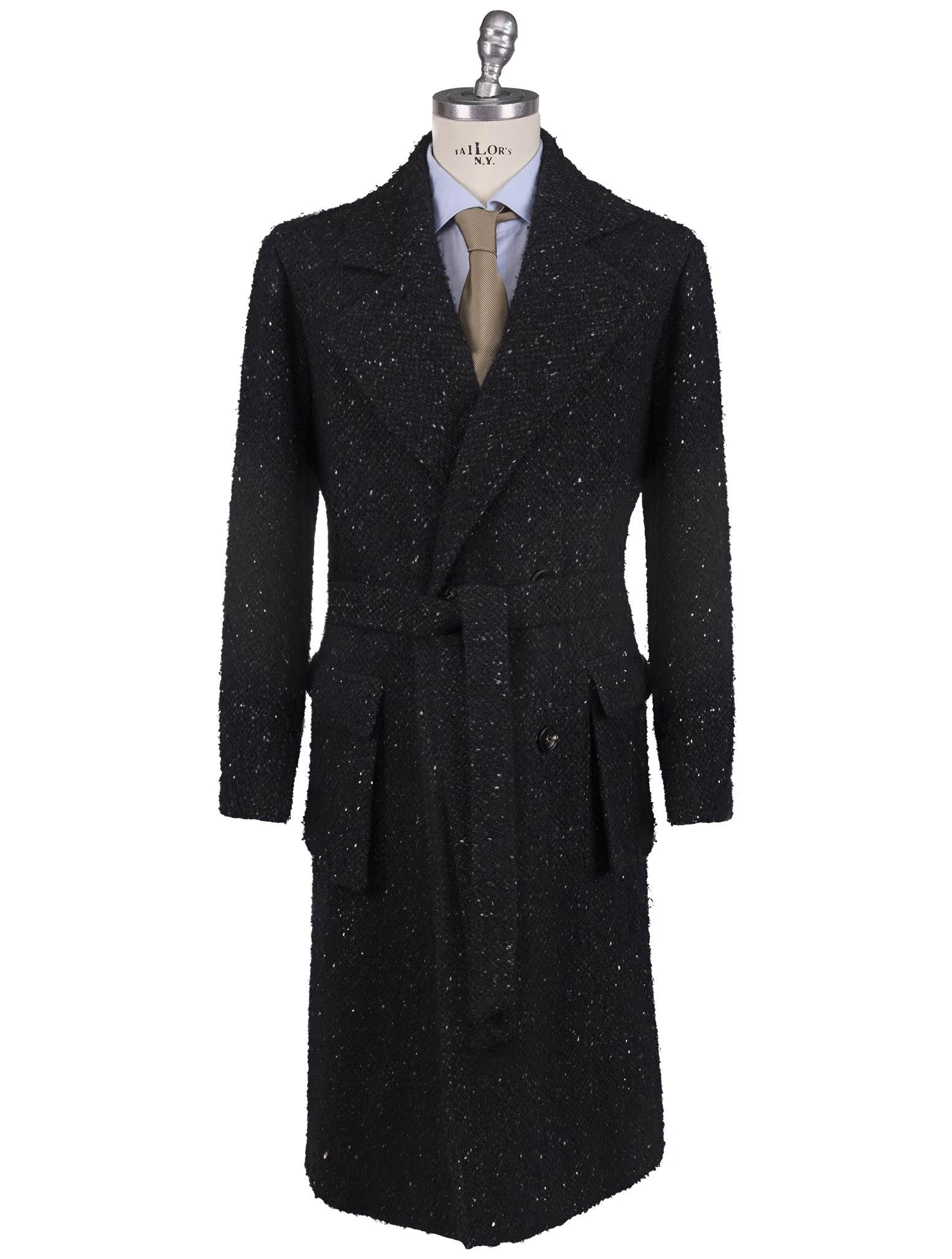Kiton Dark Gray Virgin Wool Cashmere Silk Double Breasted Overcoat - view 2
