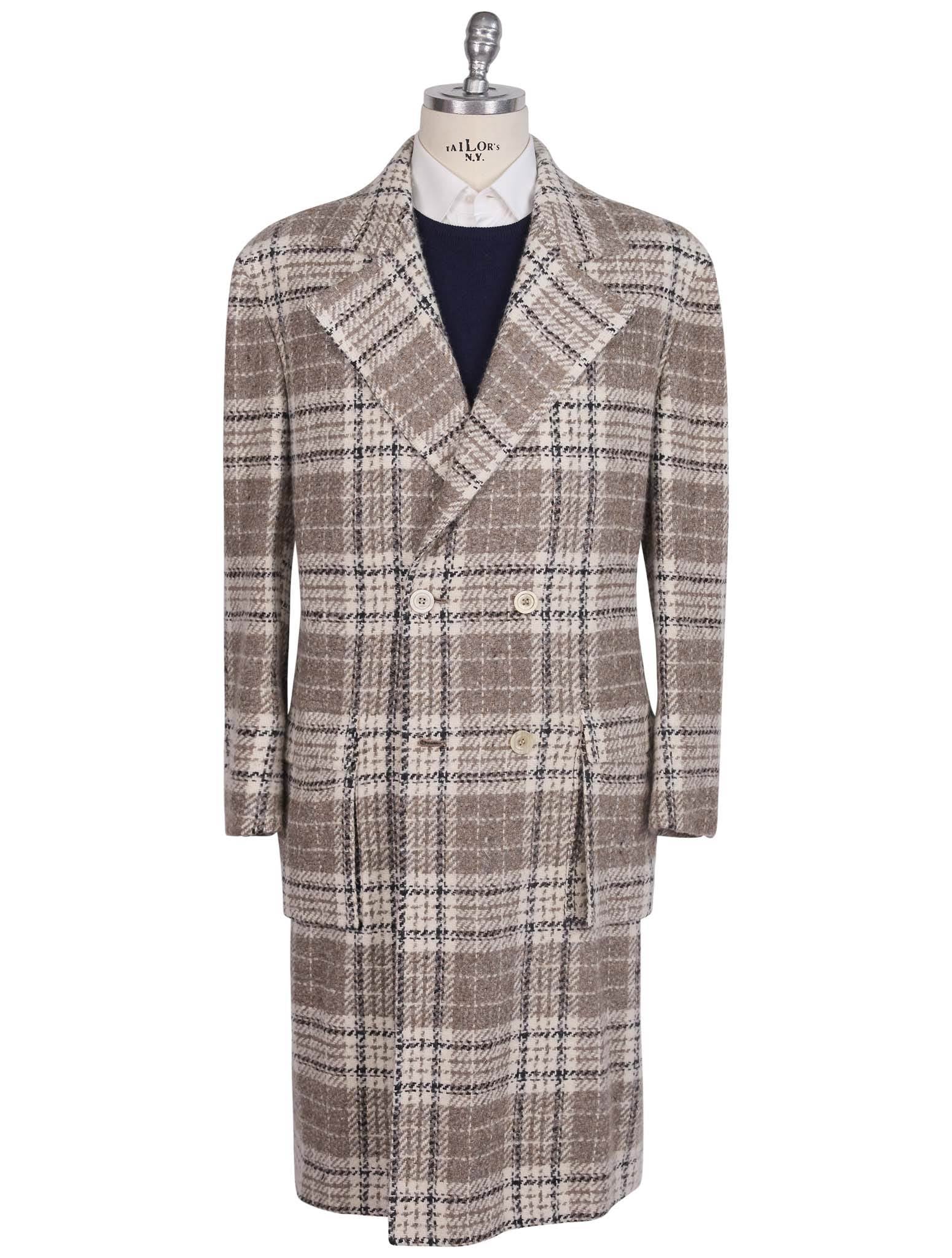 Kiton Multicolor Virgin Wool Silk Overcoat Multicolor - view 2