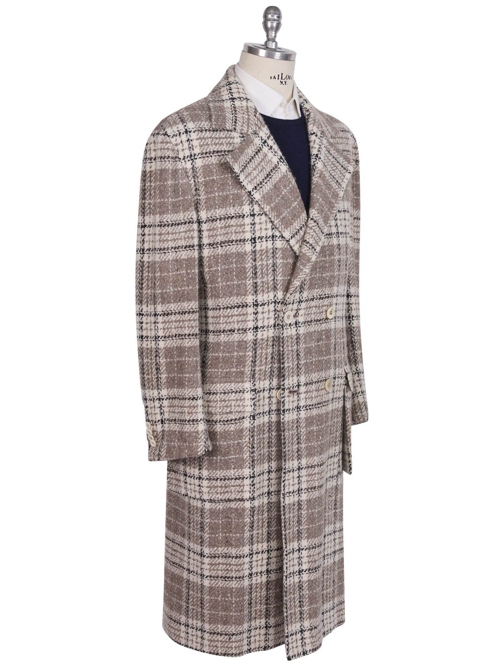 Kiton Multicolor Virgin Wool Silk Overcoat Multicolor - view 7