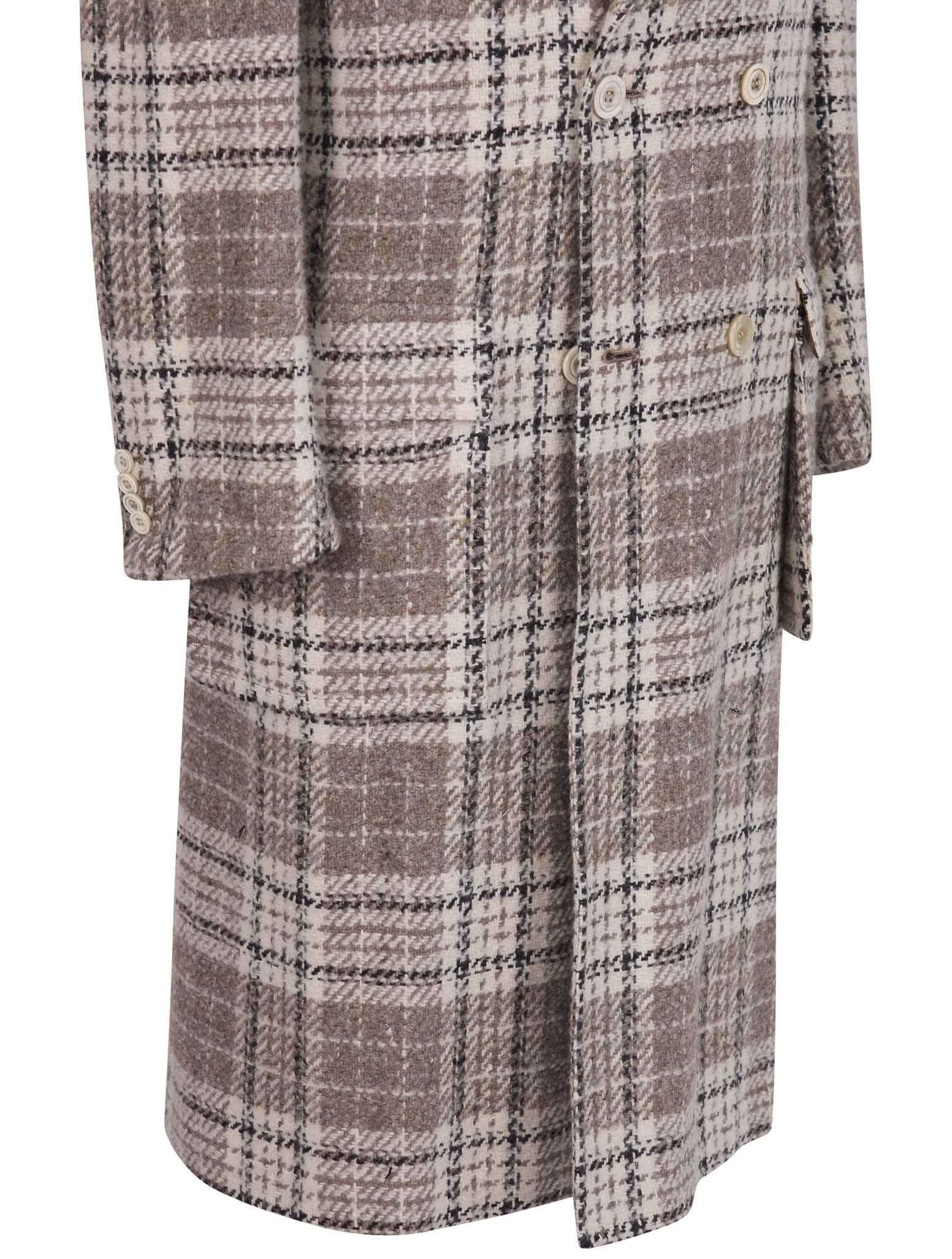 Kiton Multicolor Virgin Wool Silk Overcoat Multicolor - view 6
