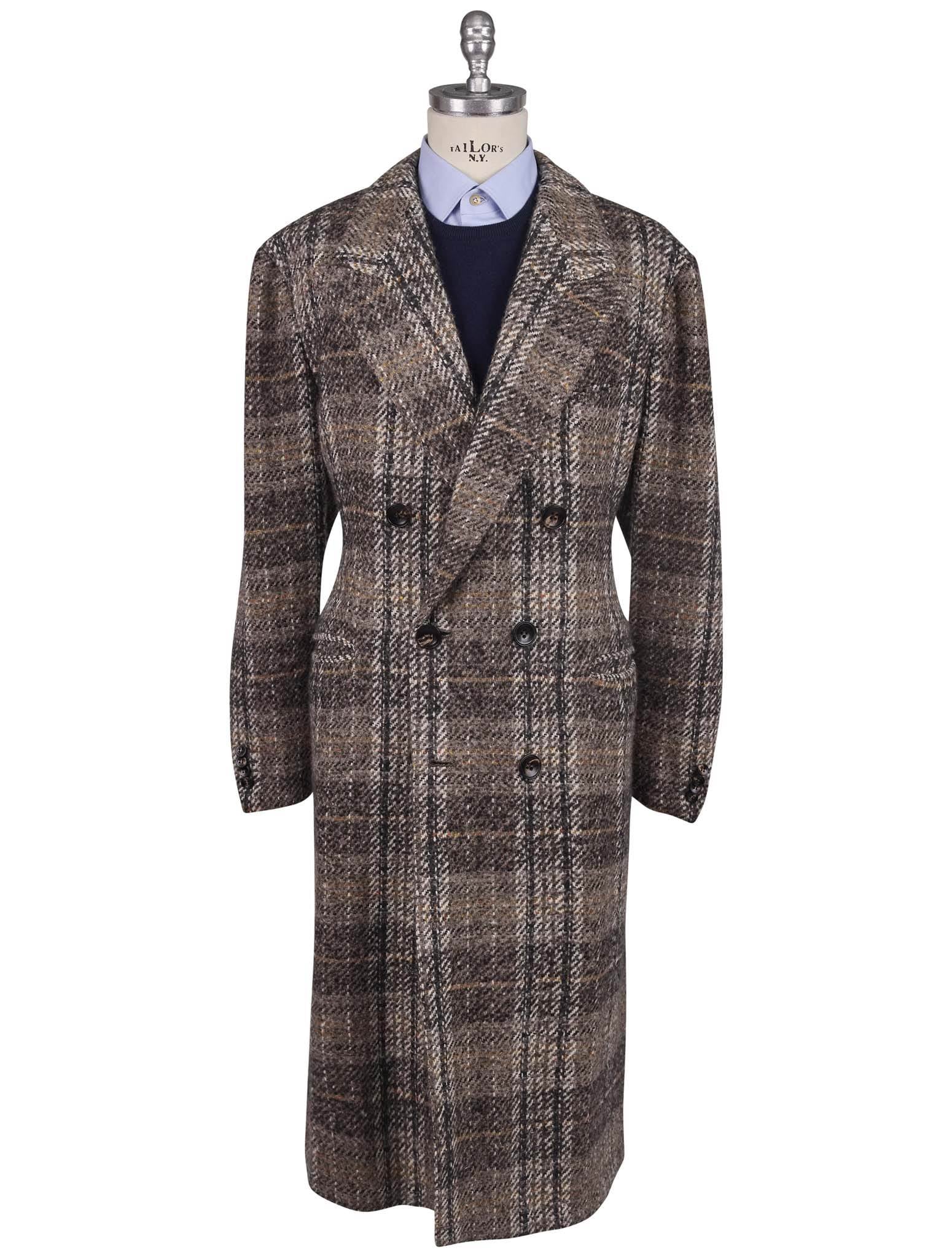Kiton Multicolor Virgin Wool Cashmere Silk Overcoat Multicolor - view 2