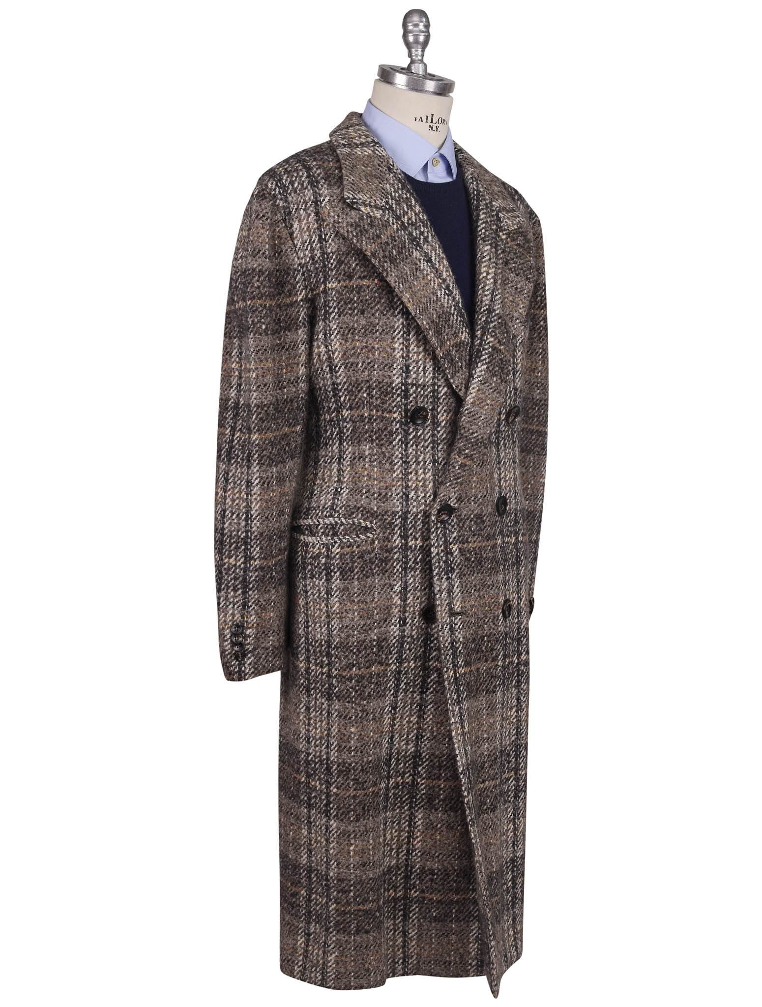 Kiton Multicolor Virgin Wool Cashmere Silk Overcoat Multicolor - view 7