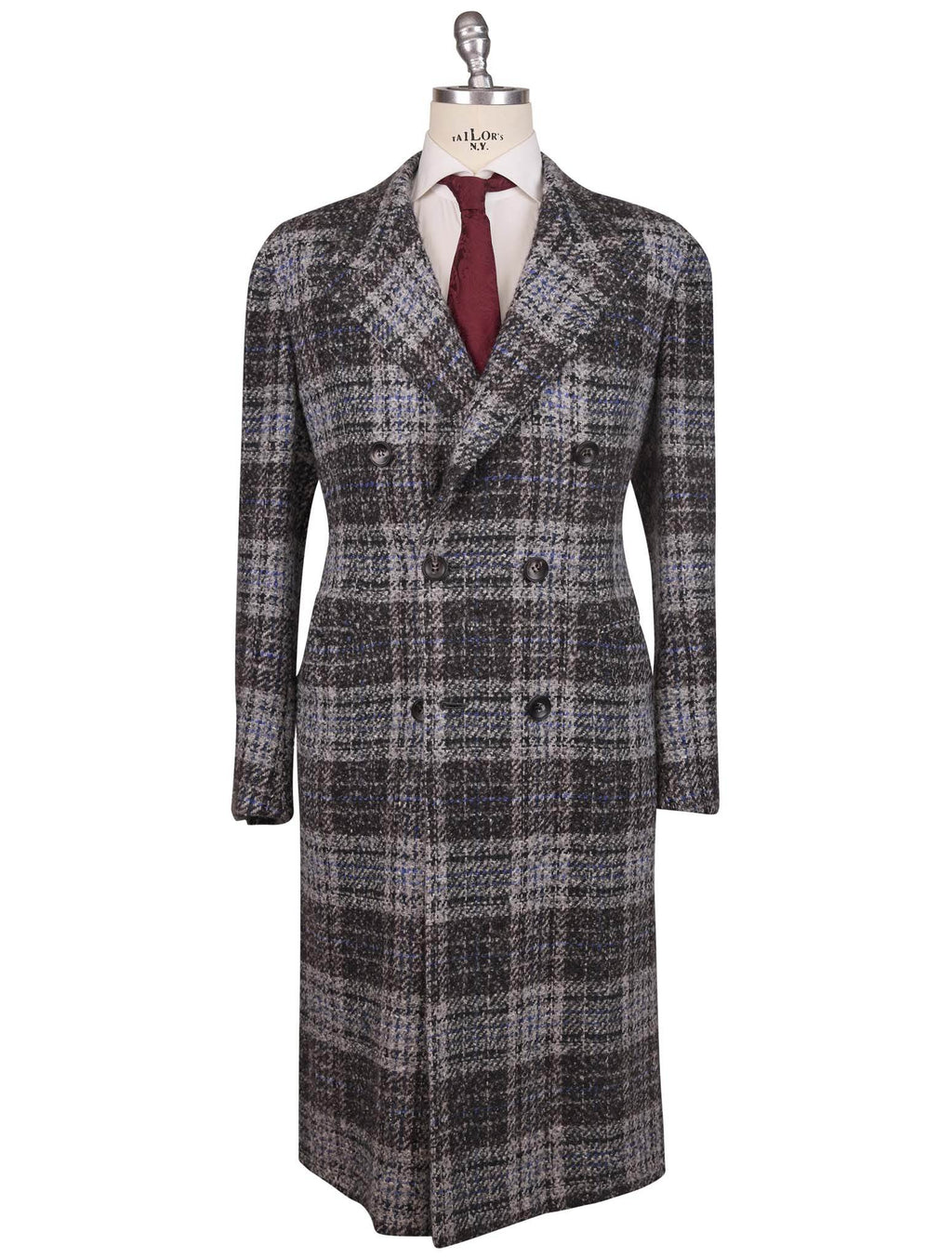 Kiton Multicolor Virgin Wool Cashmere Silk Double Breasted Overcoat - view 2