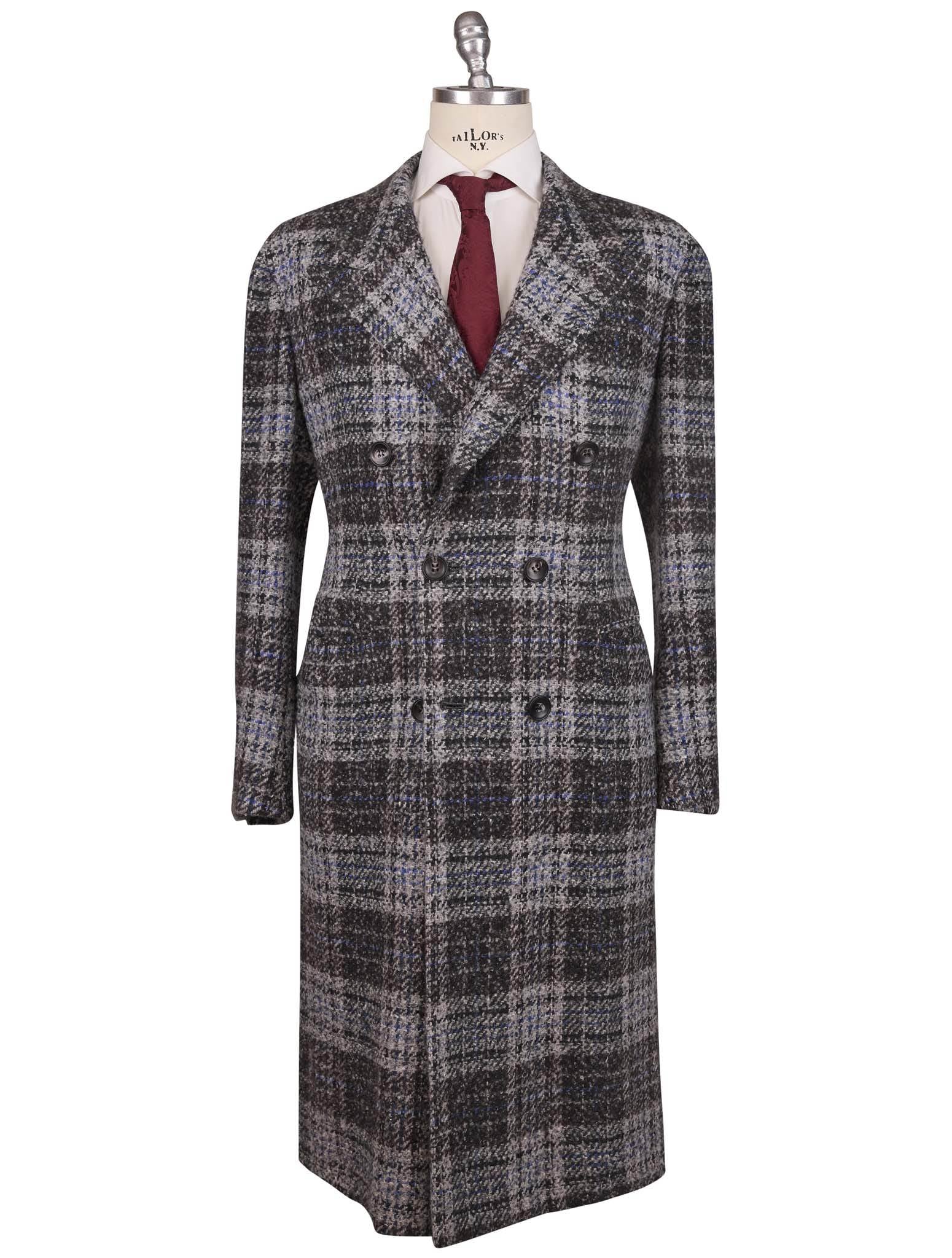Kiton Multicolor Virgin Wool Cashmere Silk Double Breasted Overcoat - view 2