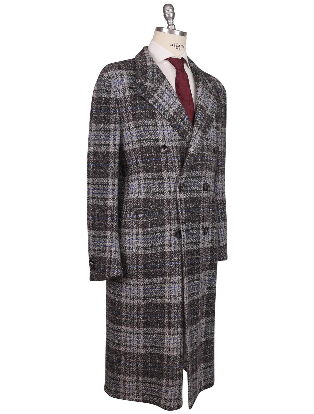 Kiton Multicolor Virgin Wool Cashmere Silk Double Breasted Overcoat - view 3