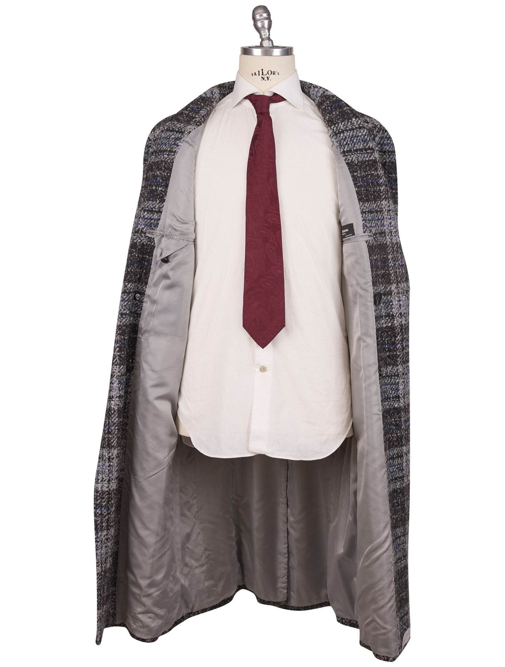 Kiton Multicolor Virgin Wool Cashmere Silk Double Breasted Overcoat - view 5