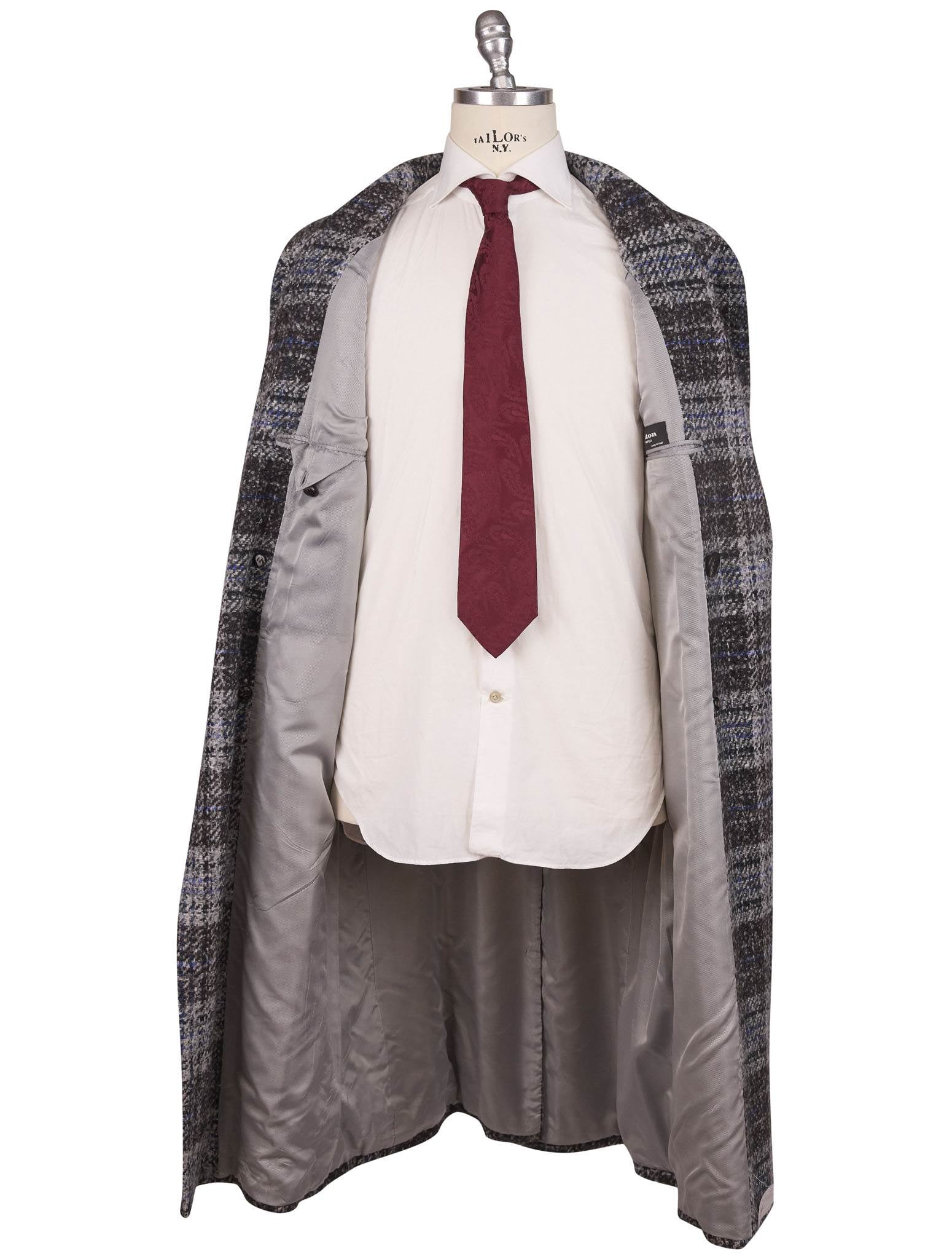 Kiton Multicolor Virgin Wool Cashmere Silk Double Breasted Overcoat - view 5