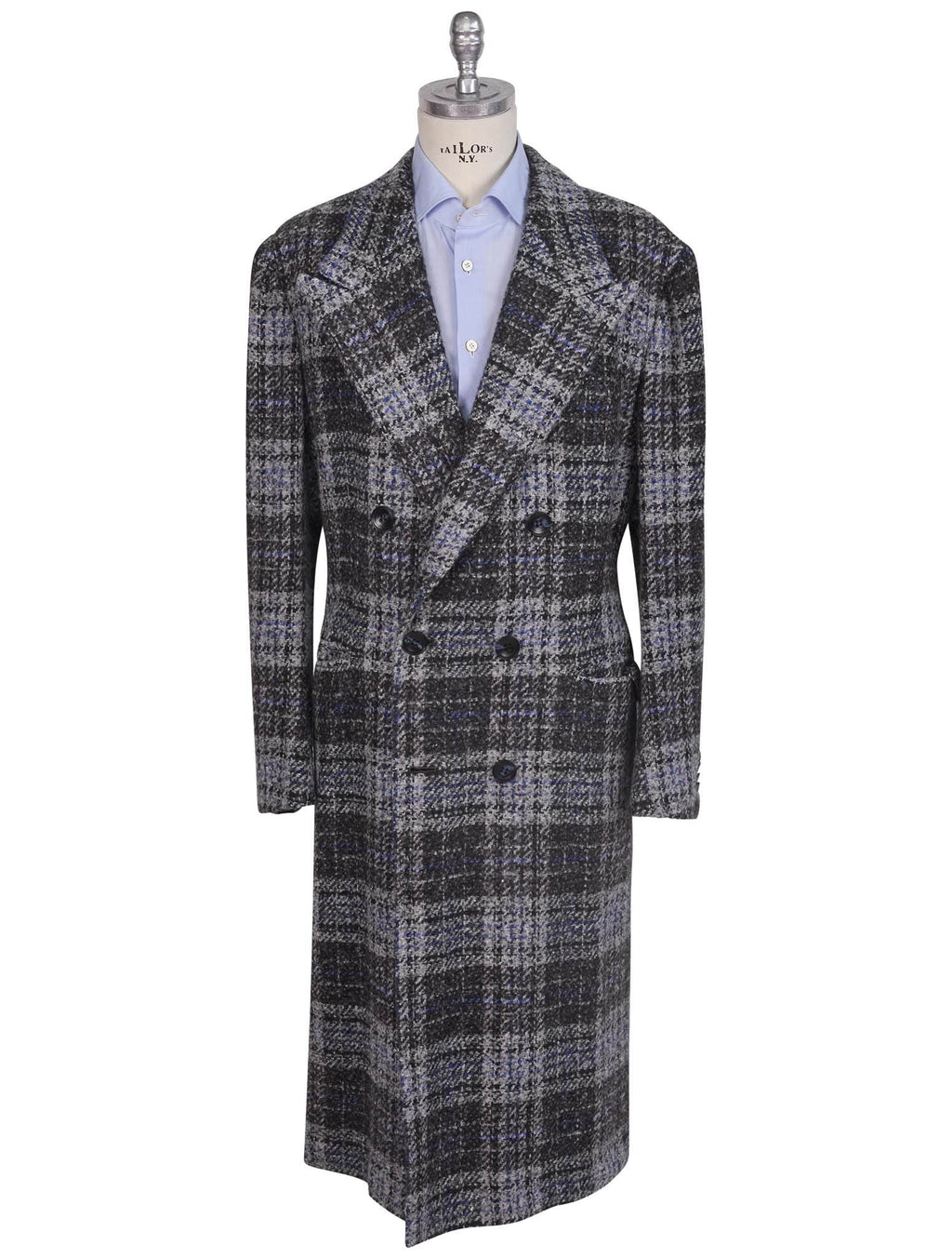 Kiton Multicolor Virgin Wool Silk Overcoat Multicolor - view 2