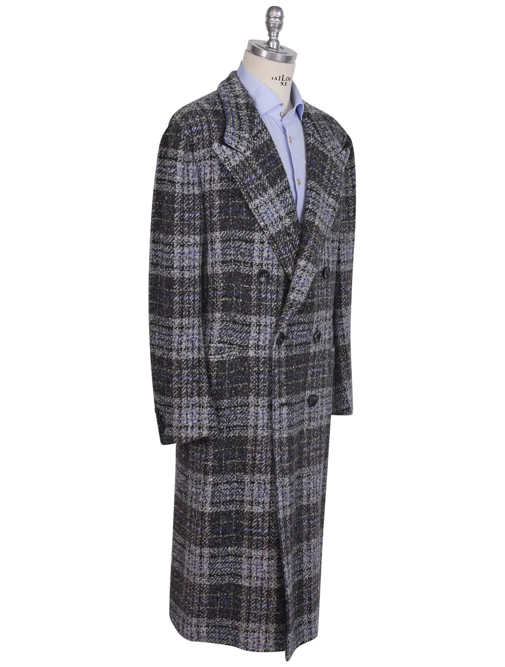 Kiton Multicolor Virgin Wool Silk Overcoat Multicolor - view 7