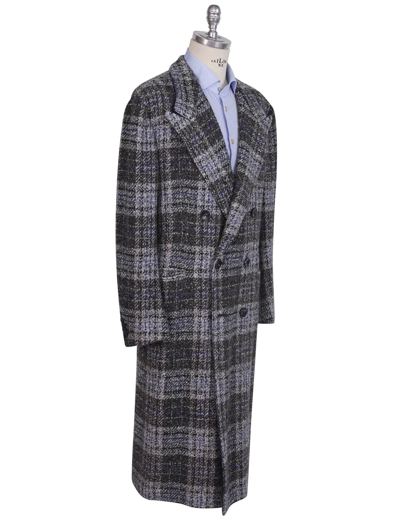 Kiton Multicolor Virgin Wool Silk Overcoat Multicolor - view 7