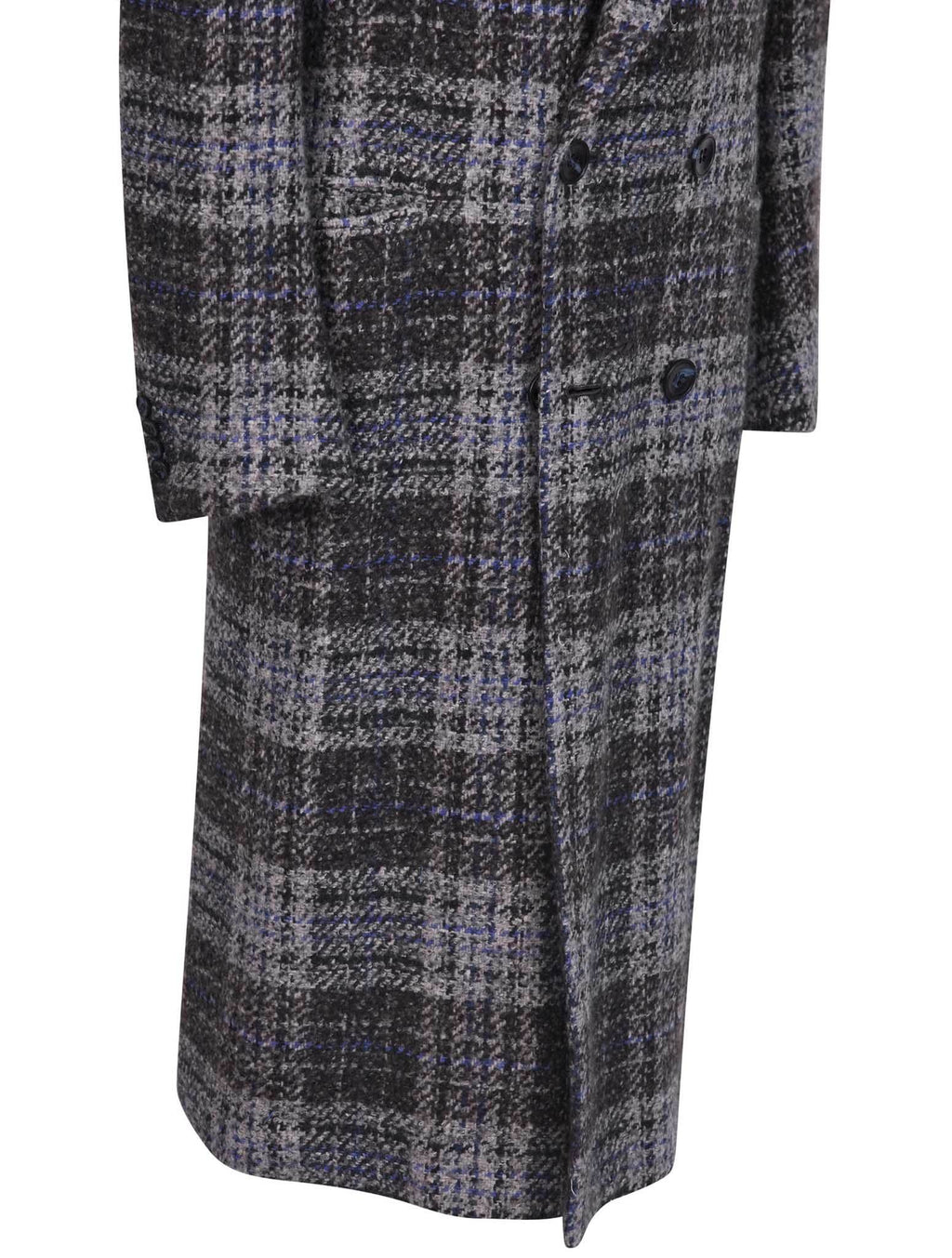 Kiton Multicolor Virgin Wool Silk Overcoat Multicolor - view 6