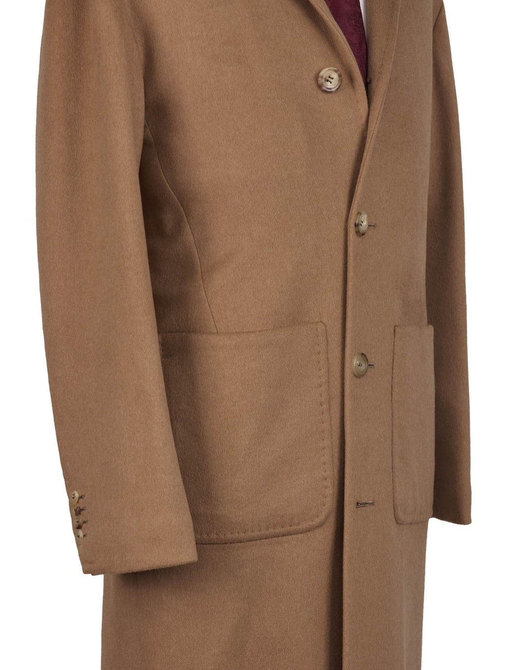 Kiton Brown Vicuna Peru Cashmere Overcoat - view 4