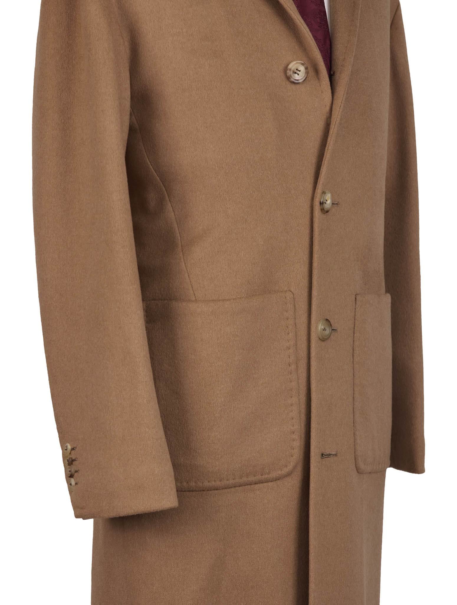 Kiton Brown Vicuna Peru Cashmere Overcoat - view 4