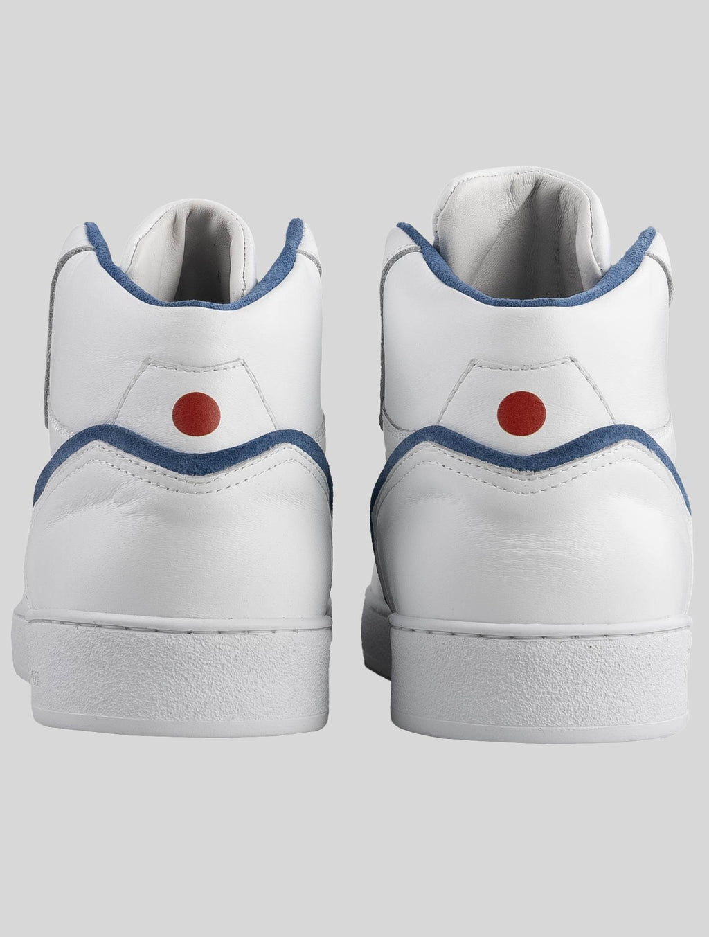 Kiton White Light Blue Leather Sneakers