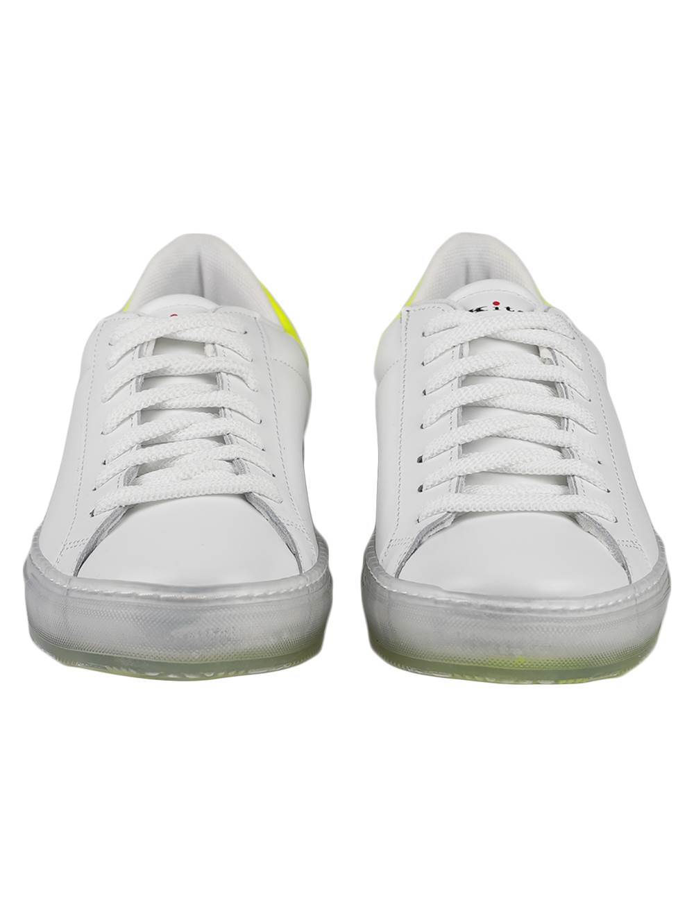 Kiton White Yellow Leather Sneakers Special Edition