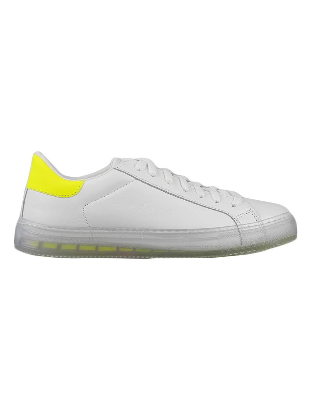 Kiton White Yellow Leather Sneakers Special Edition