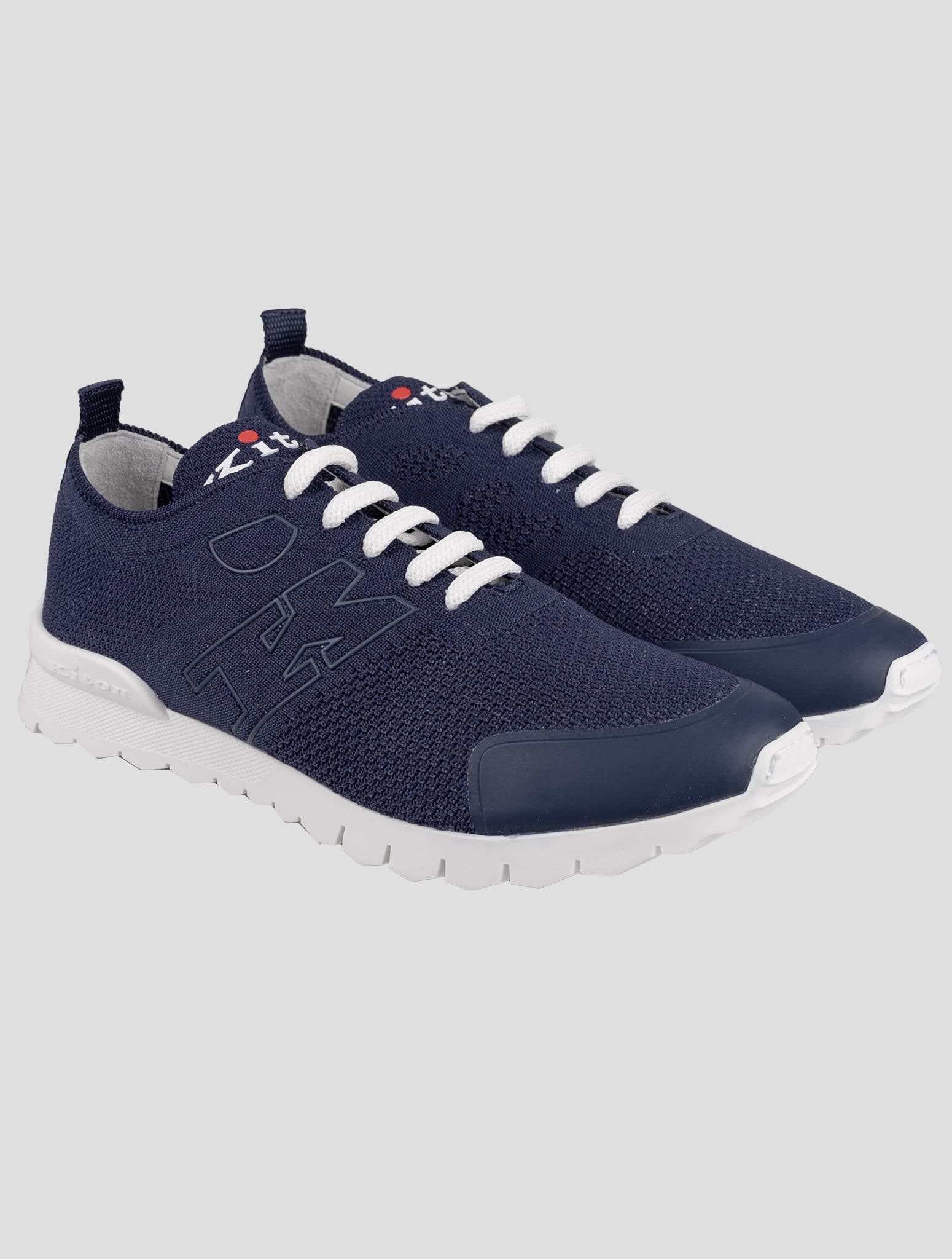 Kiton Blue Cotton-Elastane Sneakers