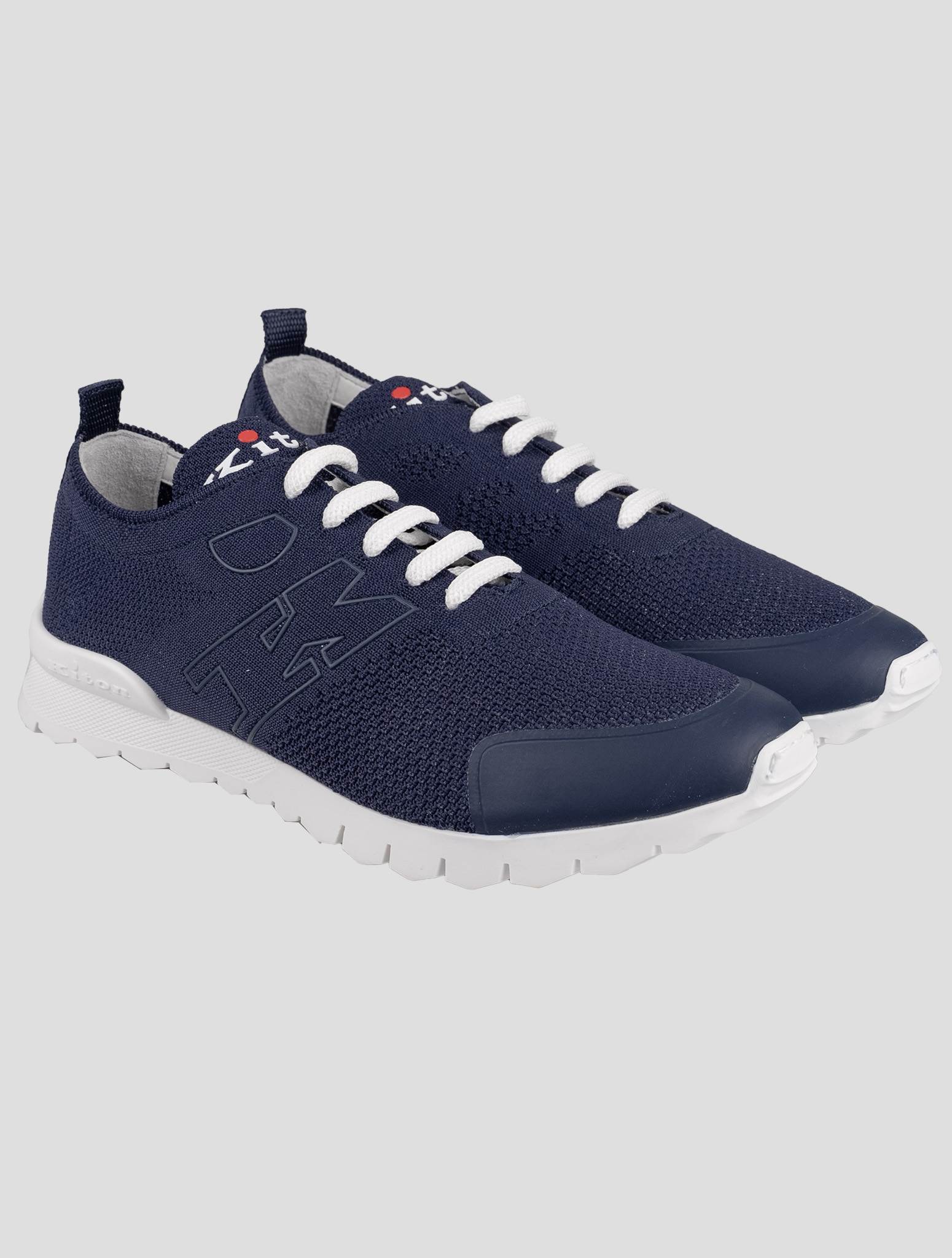 Kiton Blue Cotton-Elastane Sneakers