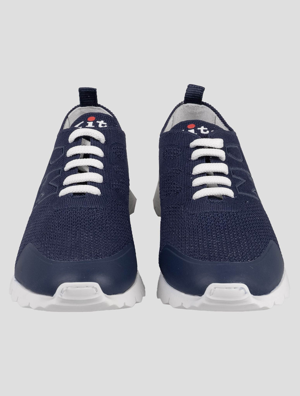 Kiton Blue Cotton-Elastane Sneakers