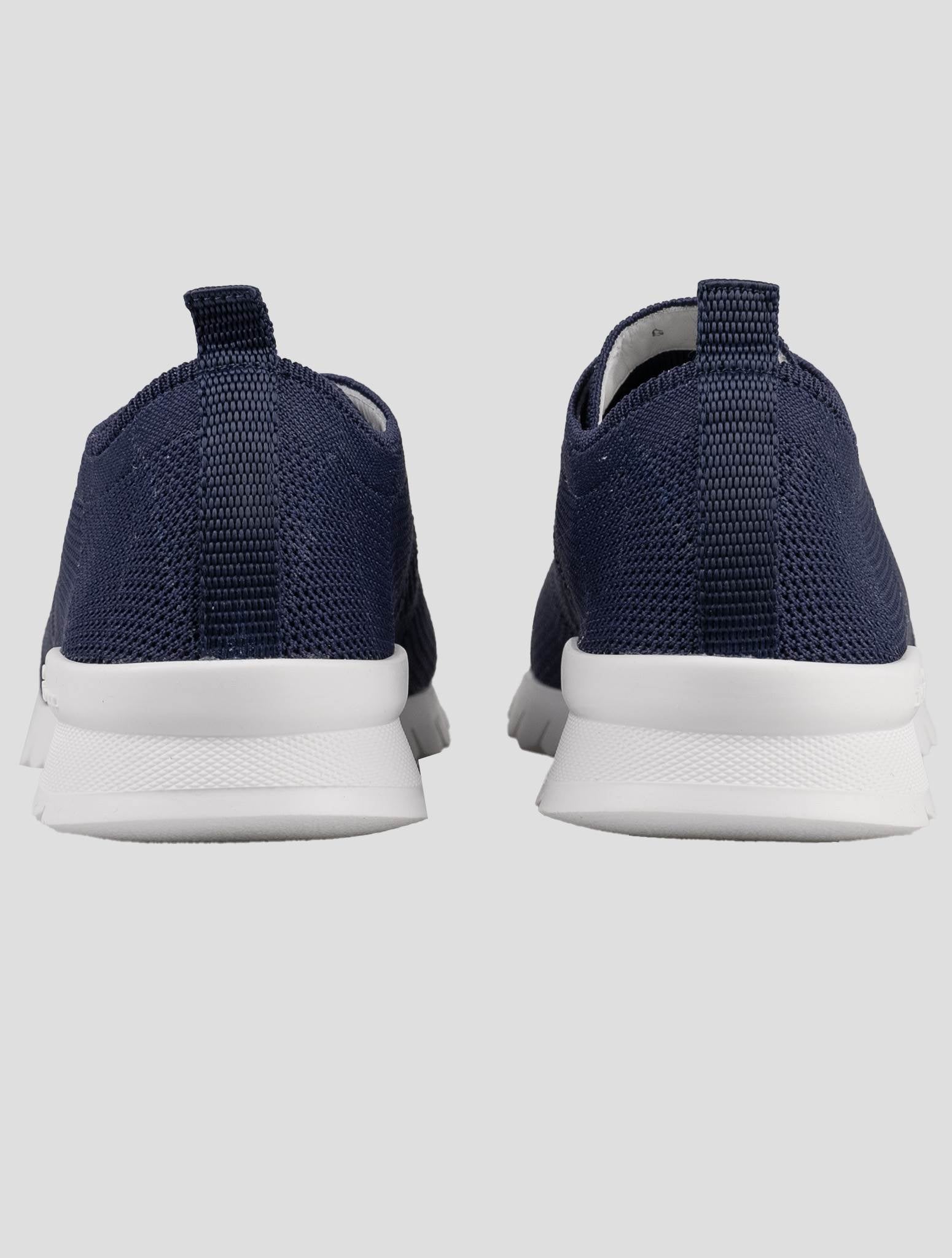 Kiton Blue Cotton-Elastane Sneakers