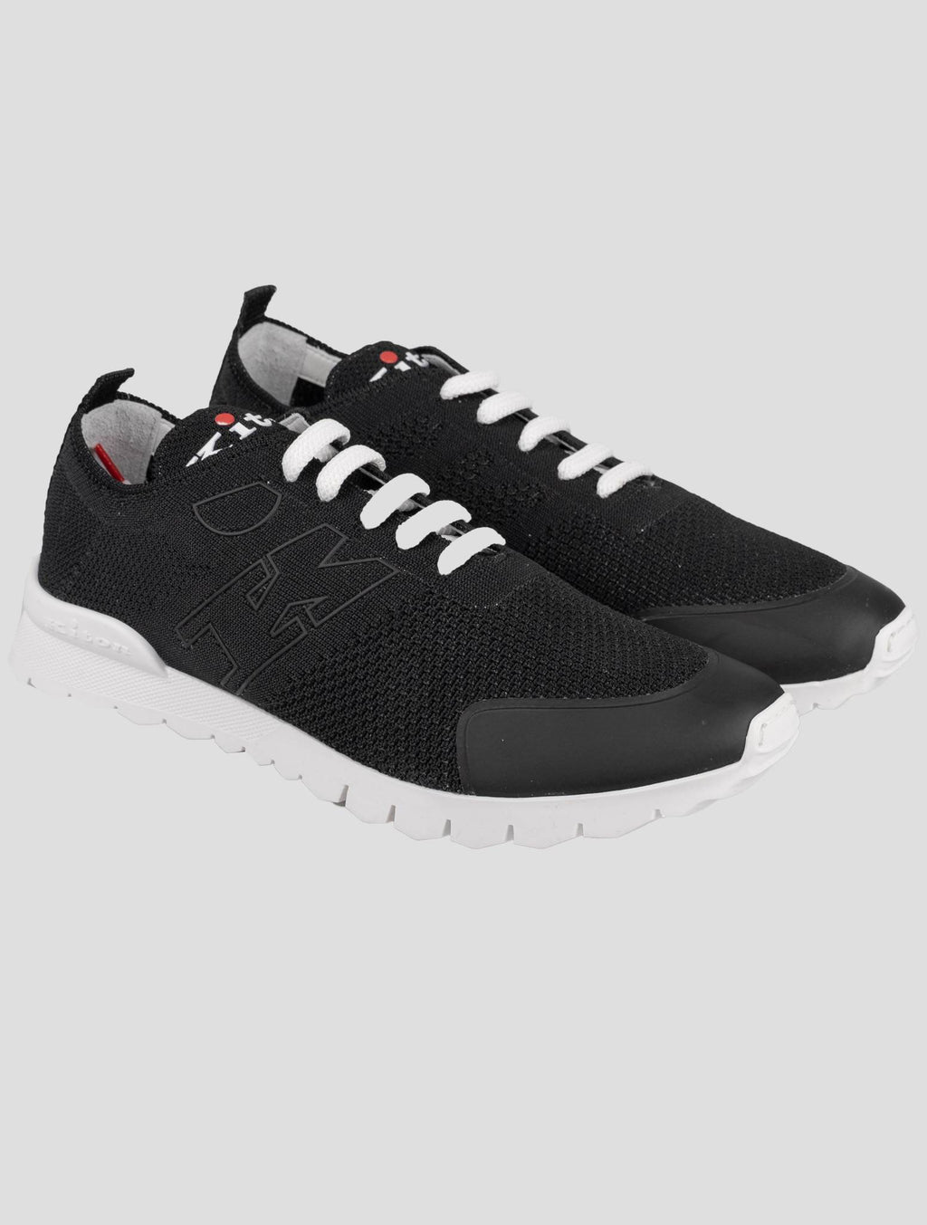 Kiton Black Cotton-Elastane Sneakers