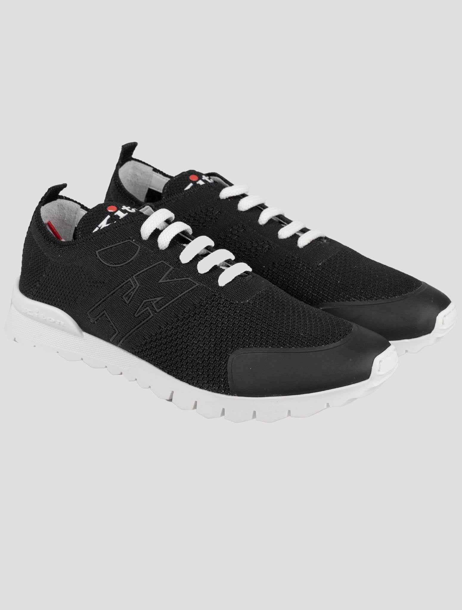 Kiton Black Cotton-Elastane Sneakers