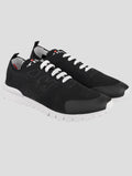 Kiton Black Cotton-Elastane Sneakers