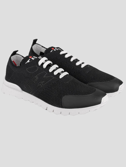 Kiton Black Cotton-Elastane Sneakers