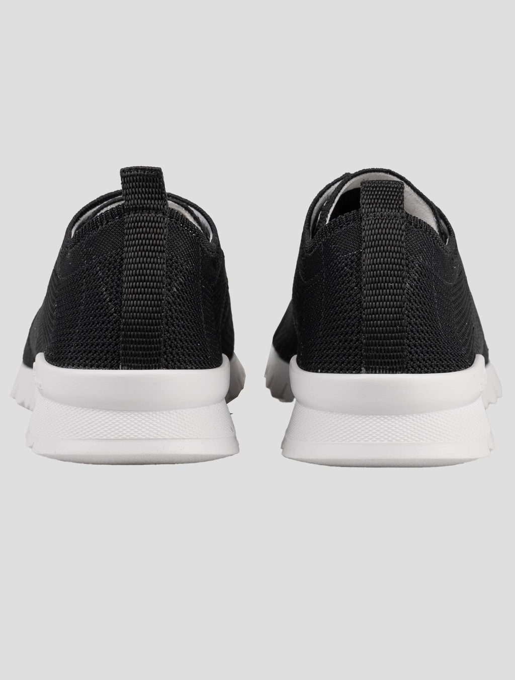 Kiton Black Cotton-Elastane Sneakers