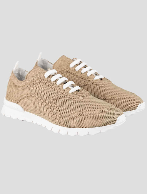 Kiton Beige Cotton-Elastane Sneakers KSY93