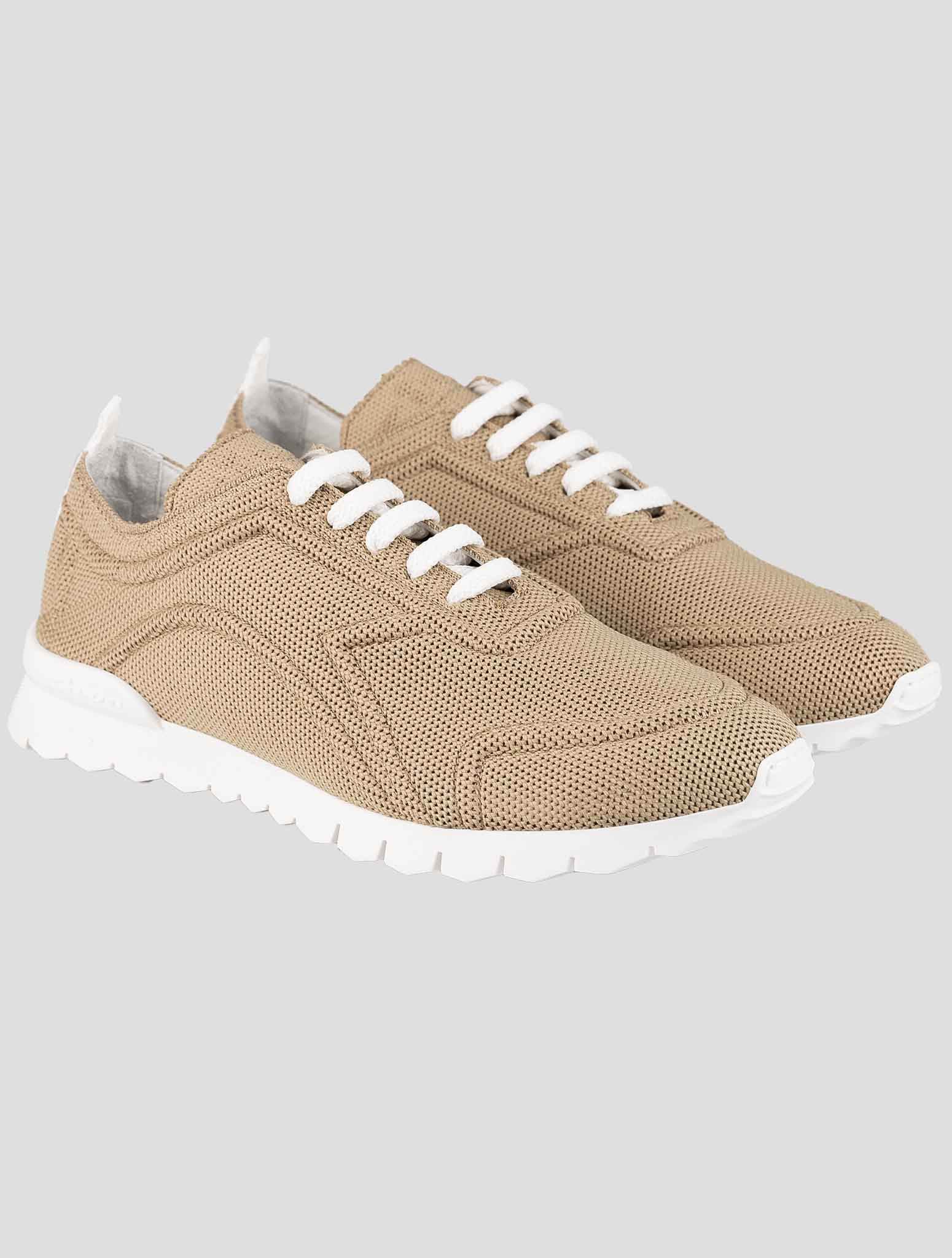 Kiton Beige Cotton-Elastane Sneakers KSY93