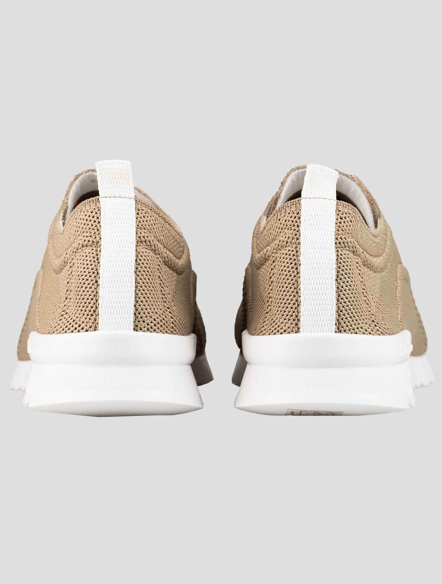 Kiton Beige Cotton-Elastane Sneakers KSY93