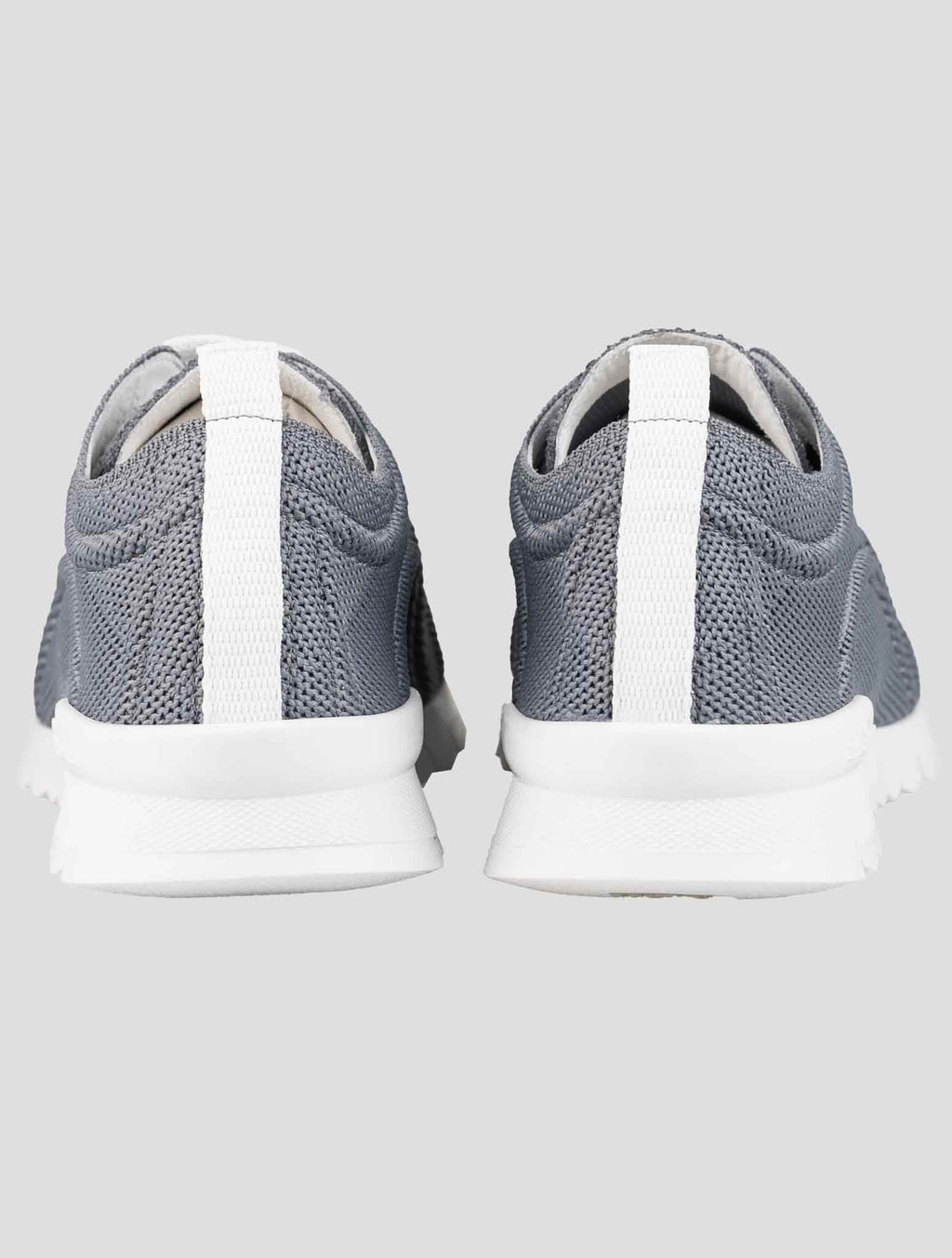 Kiton Gray Cotton-Elastane Sneakers