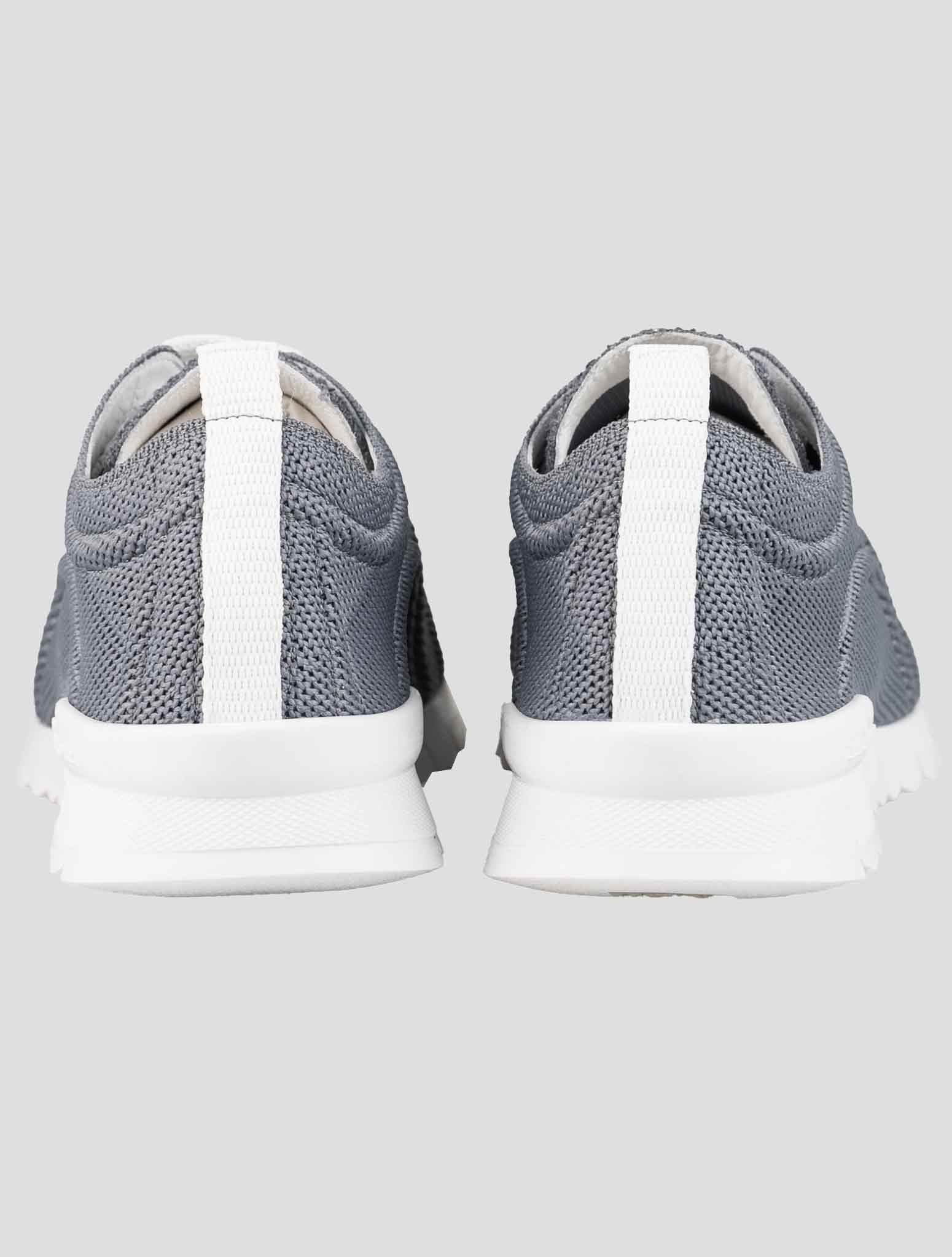 Kiton Gray Cotton-Elastane Sneakers