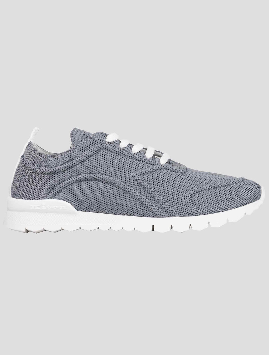 Kiton Gray Cotton-Elastane Sneakers